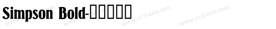 Simpson Bold字体转换